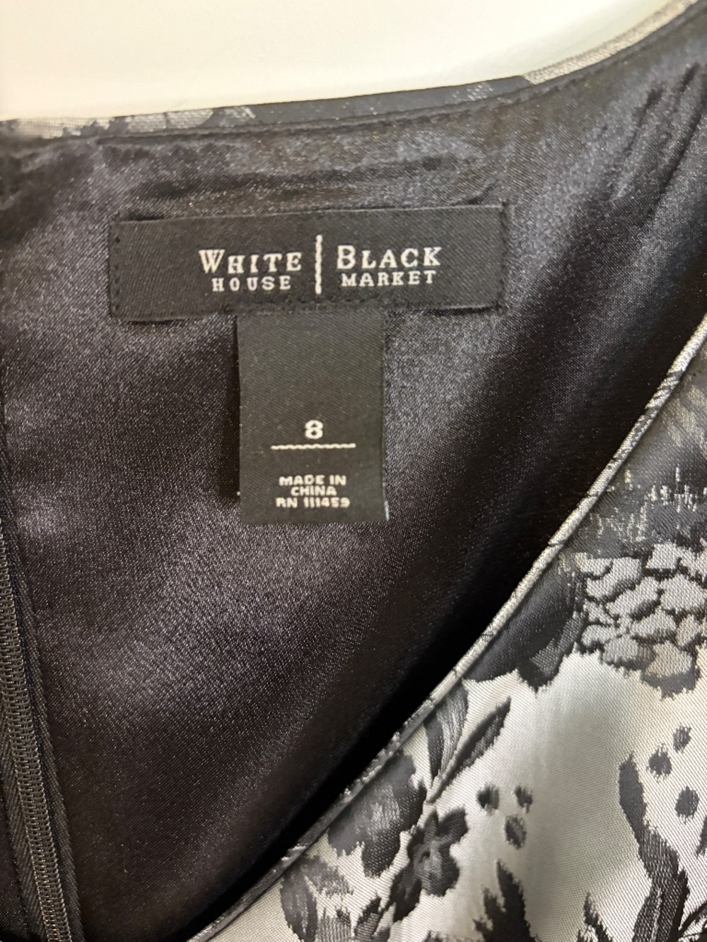 Silver and Black Dressy Midi From White House Black Market - Picture 4 of 9
